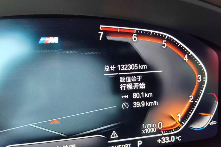 Used BMW 5 Series 2021 530Li Luxury Edition M Sport Package Odometer Close Up