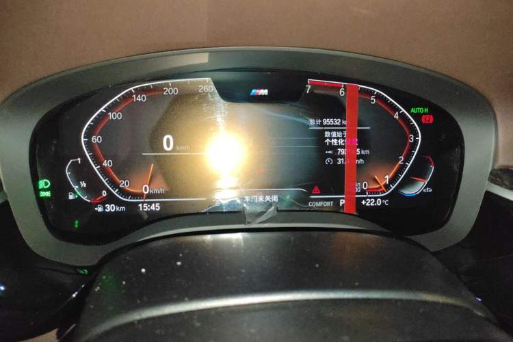 Used BMW 5 Series 2021 525Li M Sport Package Odometer Close Up