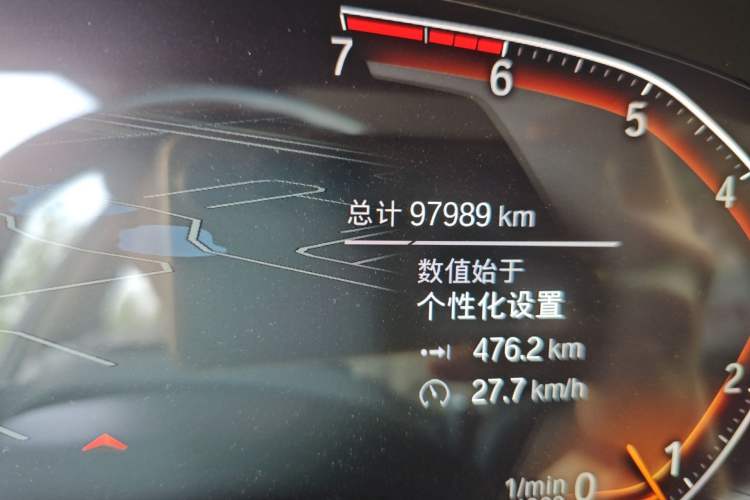 Used BMW 5 Series 2021 530Li Leading Luxury Package Odometer Close Up