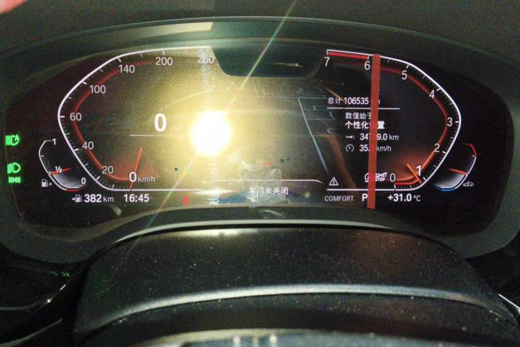 Used BMW 5 Series 2021 525Li Luxury Package Odometer Close Up