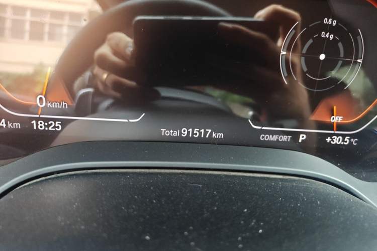 Used BMW 5 Series 2021 530Li Leading Luxury Package Odometer Close Up