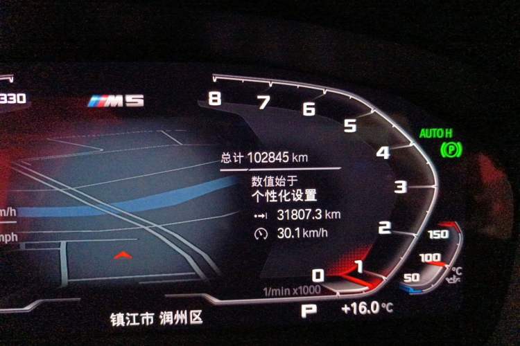 Used BMW 5 Series 2021 530Li Leading Model M Sport Package Odometer Close Up
