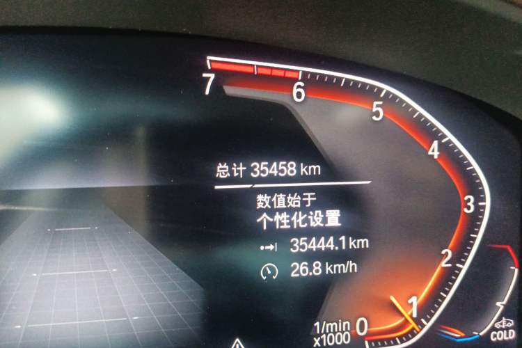 Used BMW 5 Series 2021 530Li Leading Luxury Package Odometer Close Up
