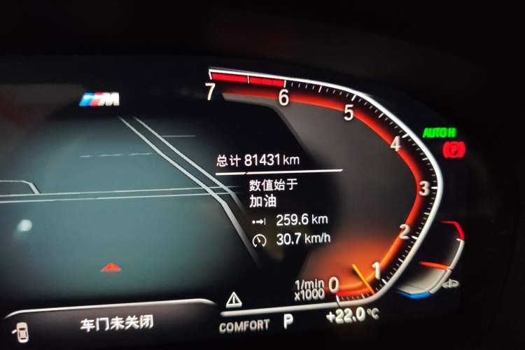 Used BMW 5 Series 2021 530Li Leading Model M Sport Package Odometer Close Up
