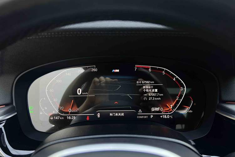 Used BMW 5 Series 2021 530Li Leading Model M Sport Package Odometer Close Up
