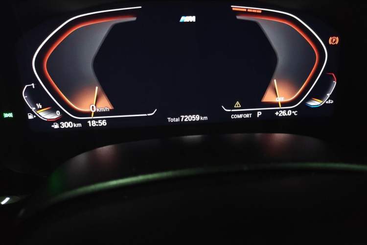 Used BMW 5 Series 2021 530i M Sport Package Odometer Close Up