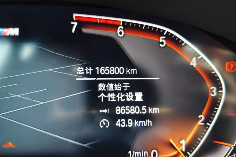 Used BMW 5 Series 2021 530Li Leading Model M Sport Package Odometer Close Up