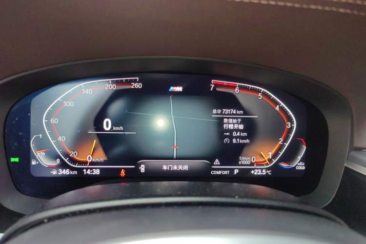 Used BMW 5 Series 2021 530Li Luxury Edition M Sport Package Odometer Close Up