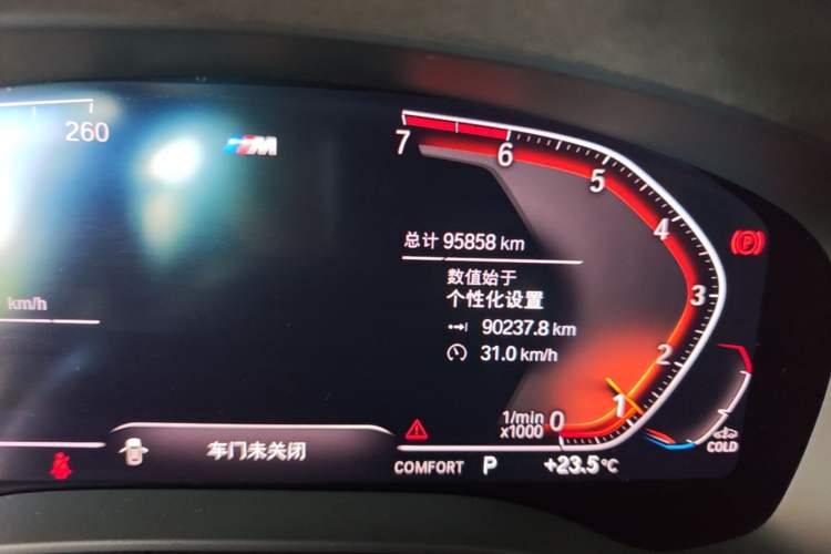 Used BMW 5 Series 2021 530Li xDrive M Sport Package Odometer Close Up