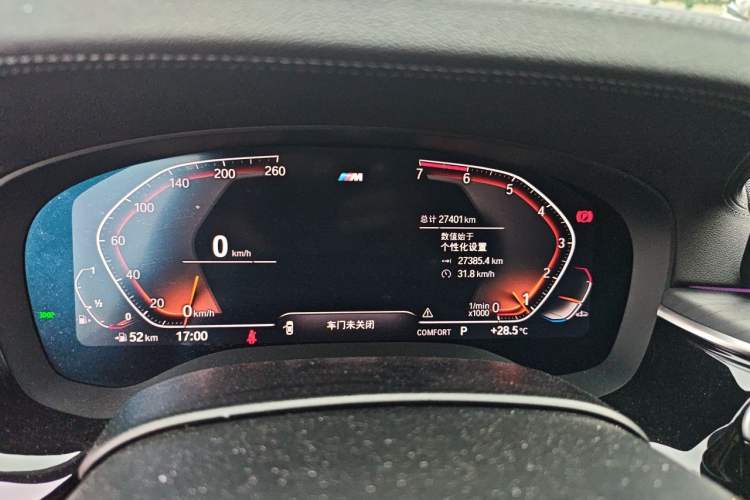 Used BMW 5 Series 2021 530Li Leading Model M Sport Package Odometer Close Up