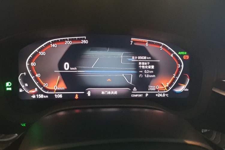 Used BMW 5 Series 2021 Updated Version 525Li Luxury Package Odometer Close Up