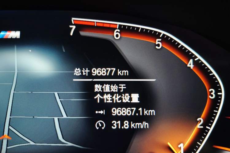 Used BMW 5 Series 2021 530Li Luxury Edition M Sport Package Odometer Close Up