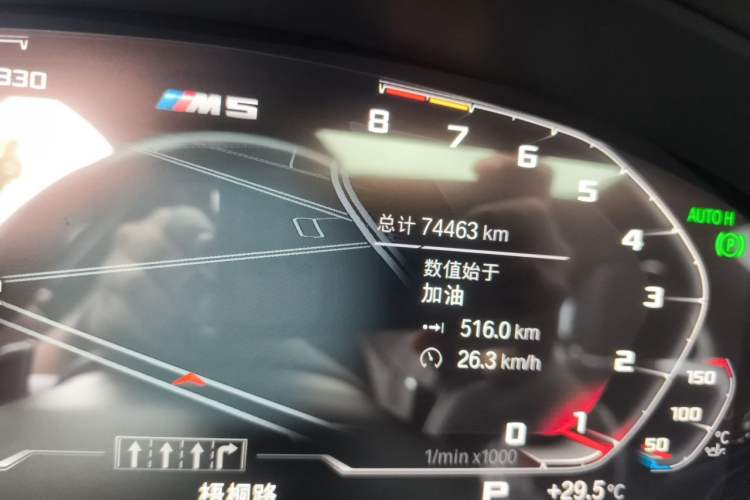 Used BMW 5 Series 2021 530Li Luxury Edition M Sport Package Odometer Close Up