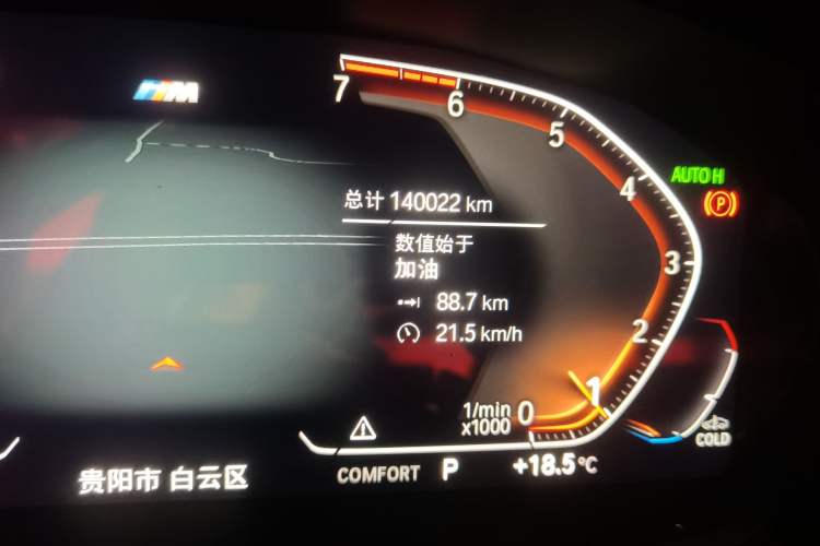 Used BMW 5 Series 2021 530Li Luxury Edition M Sport Package Odometer Close Up