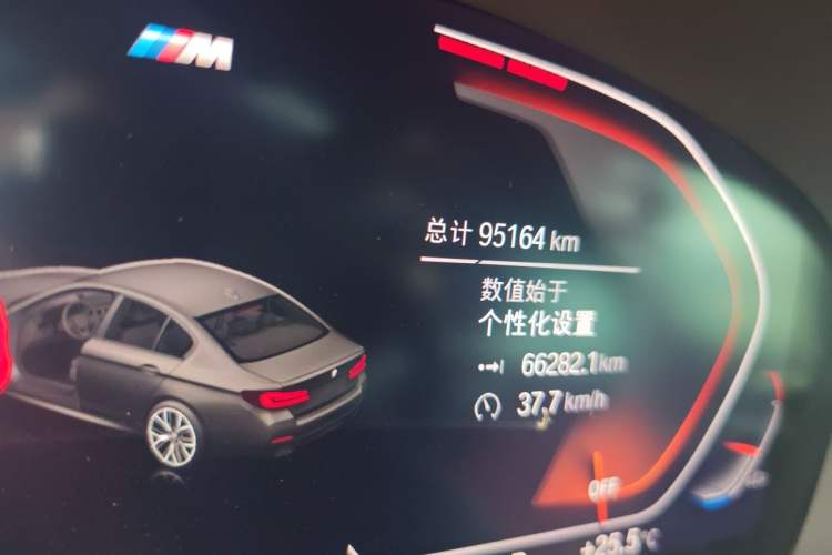 Used BMW 5 Series 2021 525Li M Sport Package Odometer Close Up