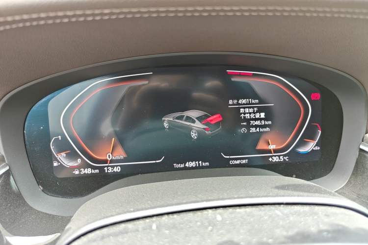 Used BMW 5 Series 2021 530Li Executive Luxury Package Odometer Close Up