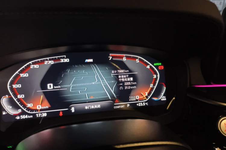 Used BMW 5 Series 2021 525Li M Sport Package Odometer Close Up