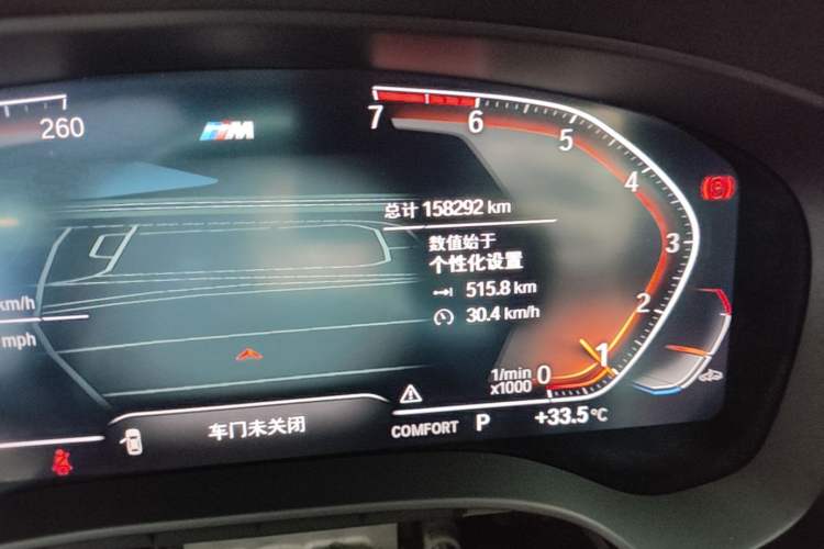 Used BMW 5 Series 2021 525Li M Sport Package Odometer Close Up