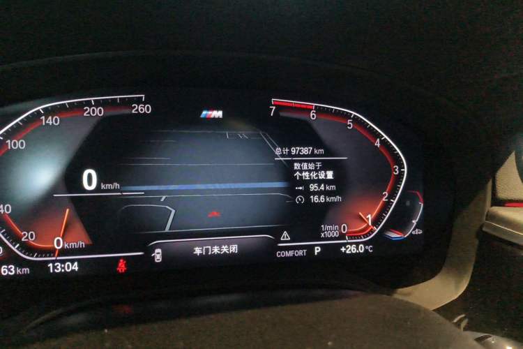 Used BMW 5 Series 2021 530Li Leading Model M Sport Package Odometer Close Up