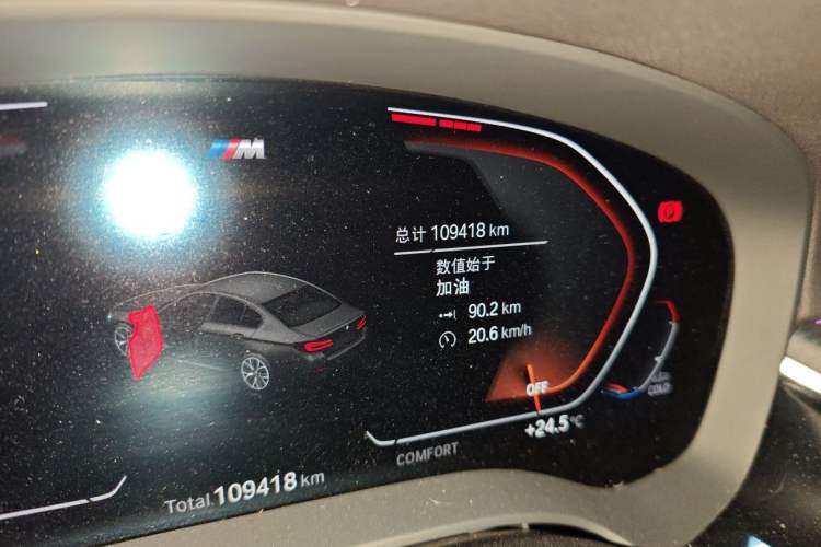 Used BMW 5 Series 2021 530Li Leading Model M Sport Package Odometer Close Up