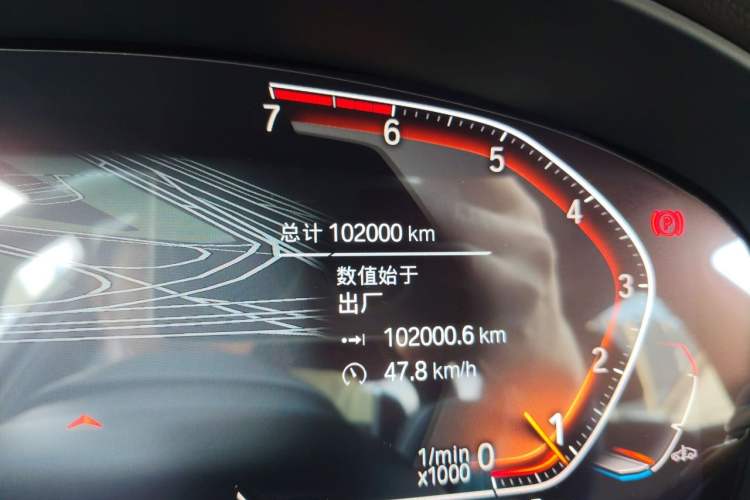 Used BMW 5 Series 2021 530Li Luxury Edition M Sport Package Odometer Close Up