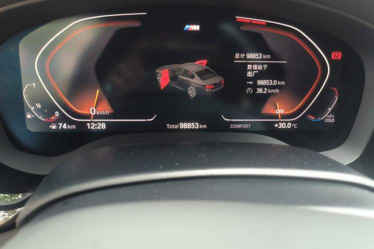 Used BMW 5 Series 2021 530Li Luxury Edition M Sport Package Odometer Close Up