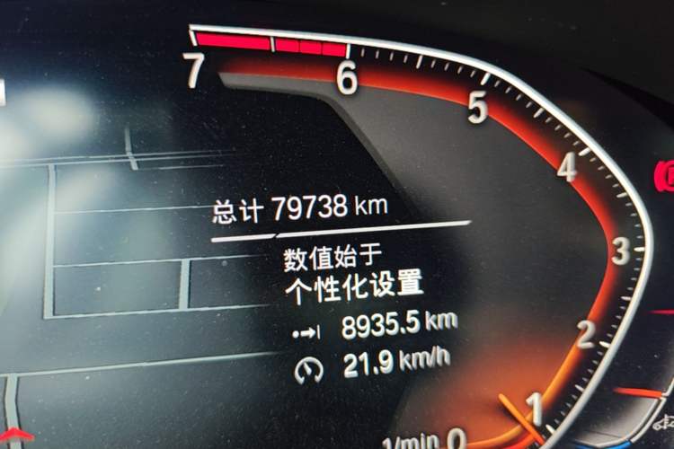 Used BMW 5 Series 2021 530Li Leading Model M Sport Package Odometer Close Up