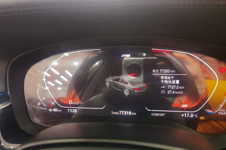 Used BMW 5 Series 2021 525Li M Sport Package Odometer Close Up