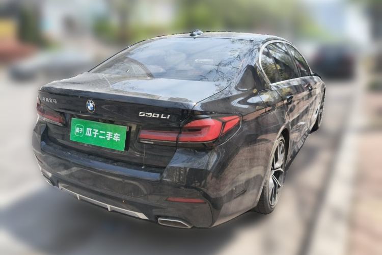 Used BMW 5 Series 2021 530Li Luxury Edition M Sport Package Rear Right 45 Deg