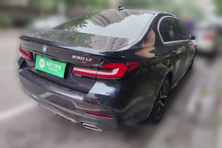 Used BMW 5 Series 2021 530Li Luxury Edition M Sport Package Rear Right 45 Deg