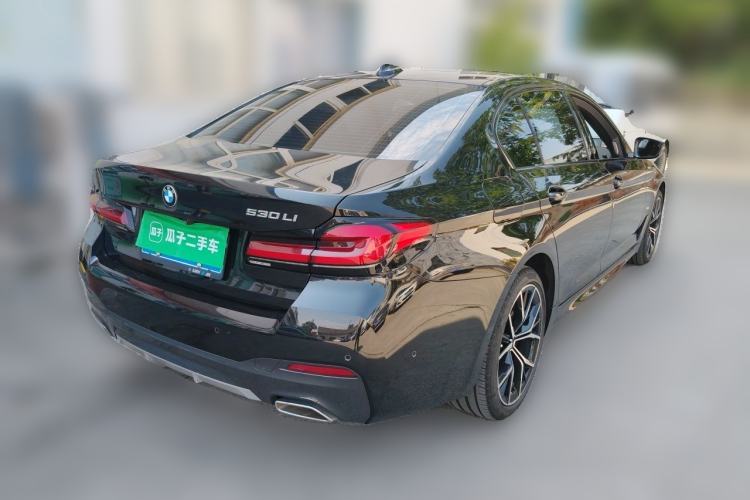Used BMW 5 Series 2021 530Li Luxury Edition M Sport Package Rear Right 45 Deg