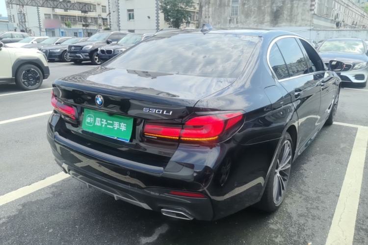 Used BMW 5 Series 2021 530Li Leading Model M Sport Package Rear Right 45 Deg