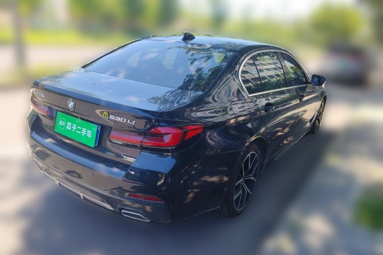 Used BMW 5 Series 2021 530Li Luxury Edition M Sport Package Rear Right 45 Deg