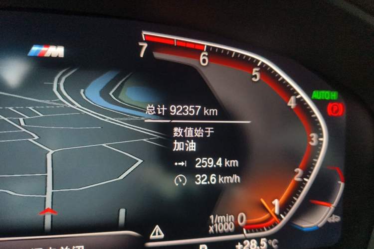 Used BMW 5 Series 2021 530Li Luxury Edition M Sport Package Odometer Close Up