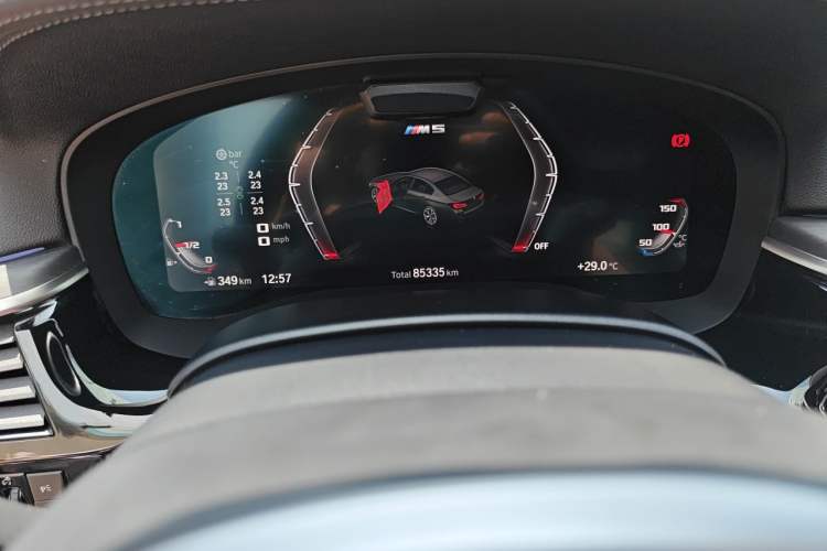 Used BMW 5 Series 2021 530Li Luxury Edition M Sport Package Odometer Close Up