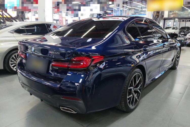 Used BMW 5 Series 2021 540i Sport Line M Sport Package Rear Right 45 Deg