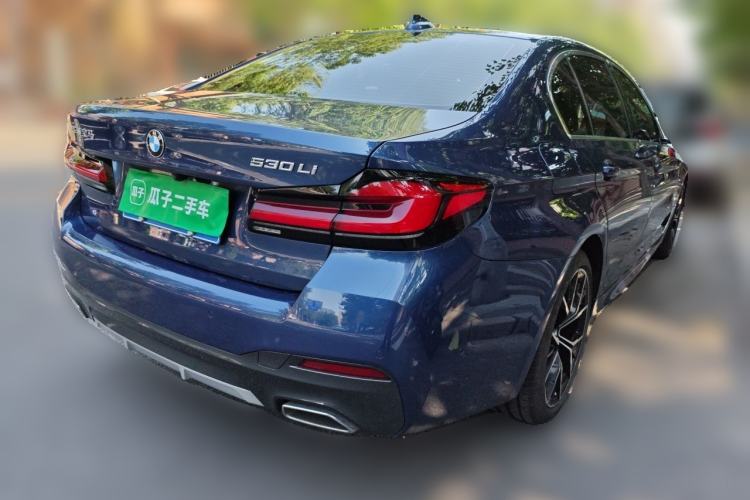 Used BMW 5 Series 2021 530Li Luxury Edition M Sport Package Rear Right 45 Deg