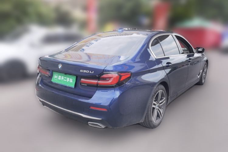 Used BMW 5 Series 2021 530Li Leading Luxury Package Rear Right 45 Deg