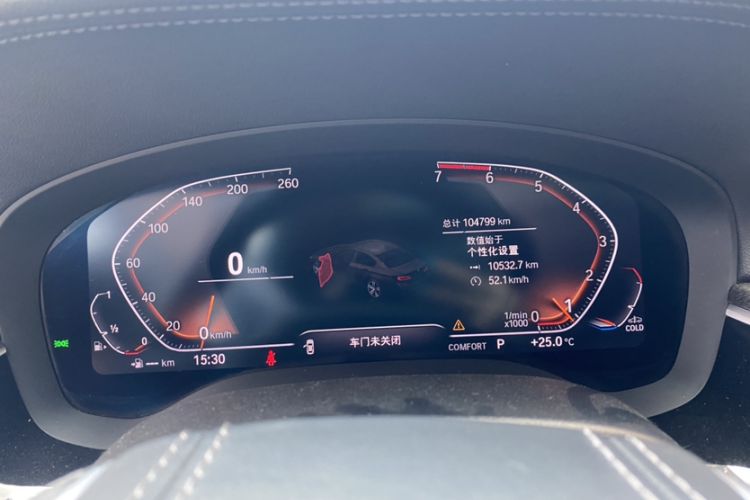 Used BMW 5 Series 2021 525Li Luxury Package Odometer Close Up