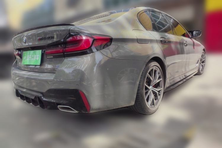 Used BMW 5 Series 2021 540i Sport Line M Sport Package Rear Right 45 Deg