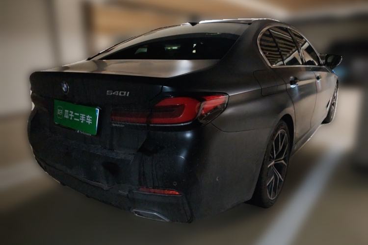 Used BMW 5 Series 2021 540i Sport Line M Sport Package Rear Right 45 Deg