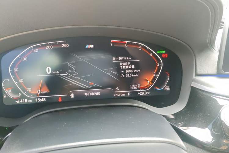 Used BMW 5 Series 2021 530Li Leading Model M Sport Package Odometer Close Up