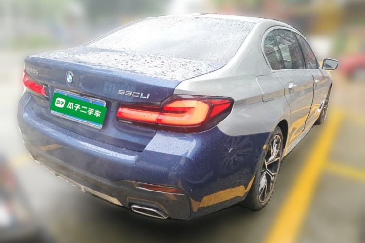 Used BMW 5 Series 2021 530Li Leading Model M Sport Package Rear Right 45 Deg