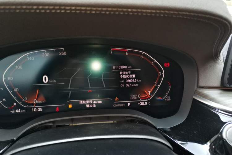 Used BMW 5 Series 2021 530Li Leading Luxury Package Odometer Close Up