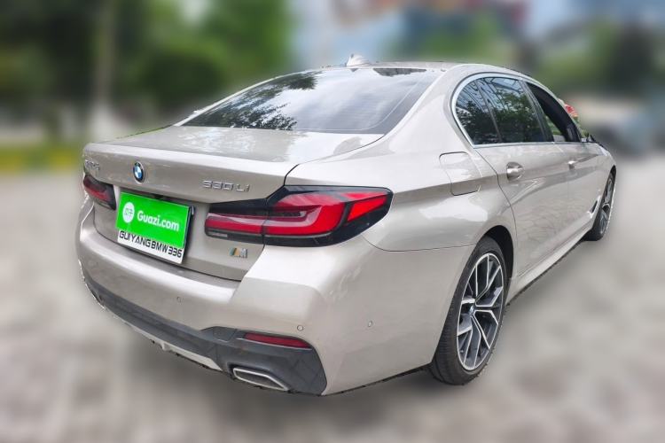 Used BMW 5 Series 2021 530Li Luxury Edition M Sport Package Rear Right 45 Deg