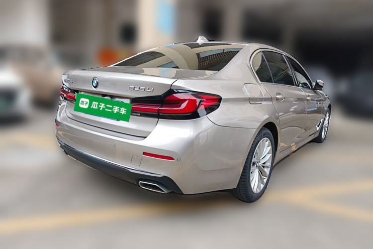 Used BMW 5 Series 2021 Updated Version 525Li Luxury Package Rear Right 45 Deg