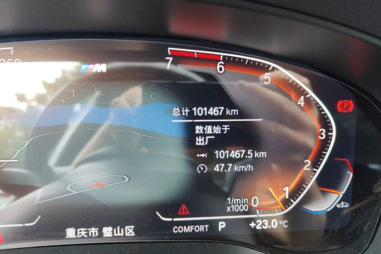 Used BMW 5 Series 2021 525i M Sport Package Odometer Close Up