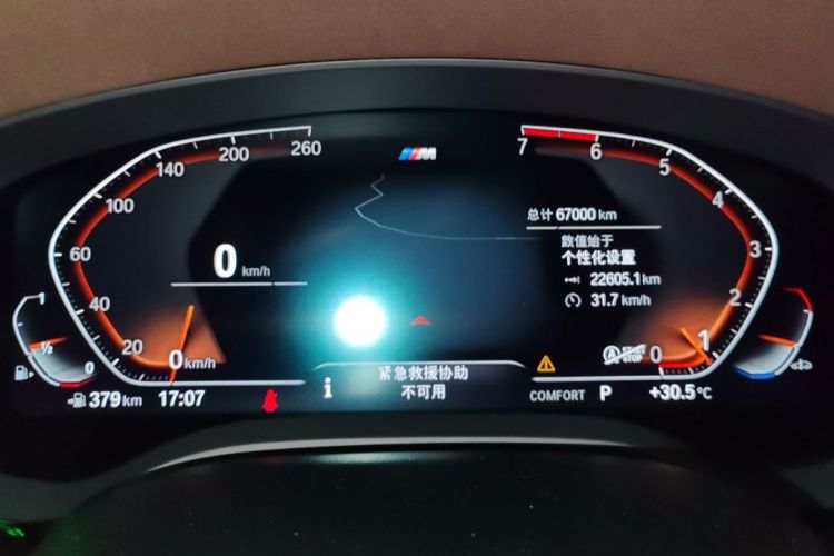 Used BMW 5 Series 2021 530Li Leading Model M Sport Package Odometer Close Up
