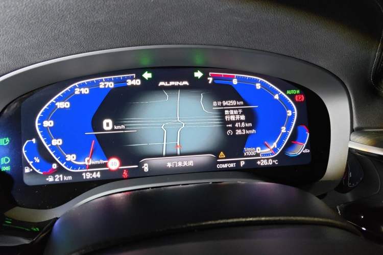 Used BMW 5 Series 2021 530Li Leading Model M Sport Package Odometer Close Up