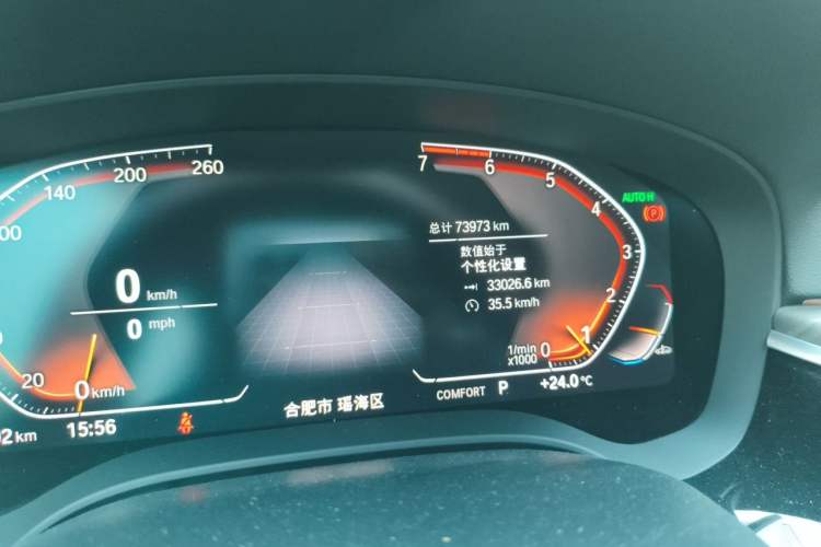 Used BMW 5 Series 2021 530Li Leading Luxury Package Odometer Close Up